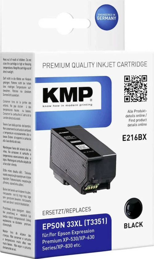KMP Συμβατό Μελάνι Epson T3351XL Black