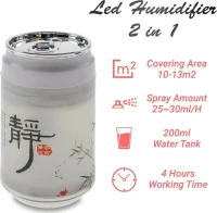 Led Humidifier 2 in 1 Λευκό
