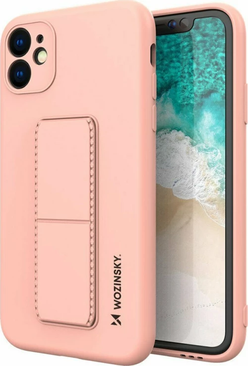Wozinsky Kickstand Flexible Back Cover Σιλικόνης Ροζ (iPhone 11)