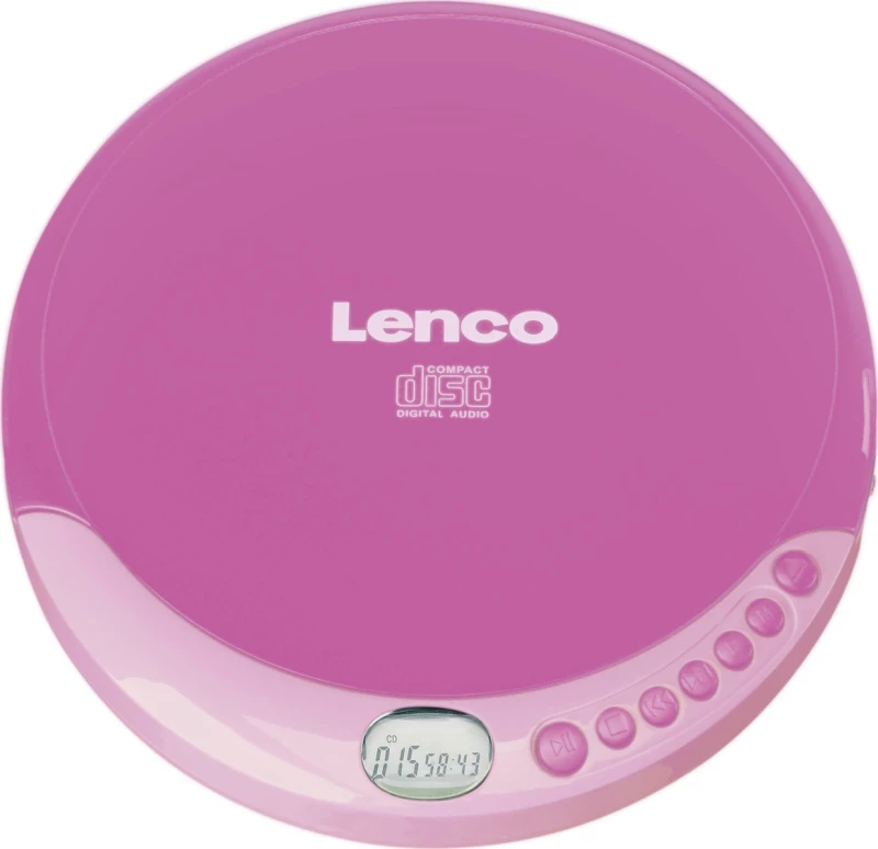 Lenco Φορητό Ηχοσύστημα CD-011 με CD / Ραδιόφωνο σε Ροζ Χρώμα