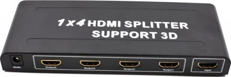 Splitter HDMI 1x4 Με 1 Είσοδο Και 4 Εξόδους, Με Υποστήριξη 3D - OEM