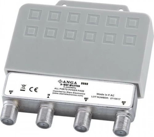 Anga S503 Splitter 3 Εξόδων Ιστού Με Αδιάβροχη Θήκη