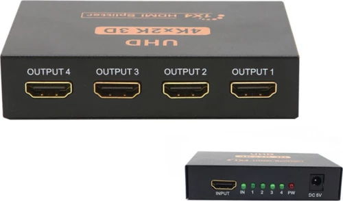 Oem Mglsw05 4K Hdmi Splitter Διαχωριστής Σήματος Από 1 Είσοδο Σε 4 Εξόδους