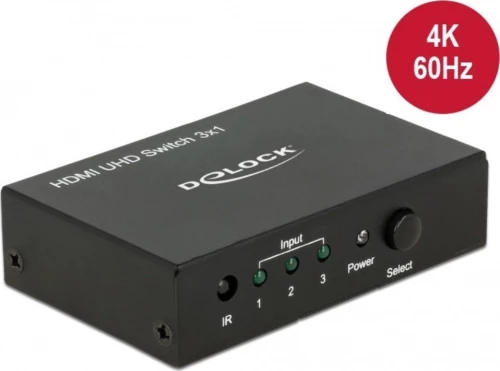 Hdmi Splitter Delock 3 Input -> 1 Output 4K