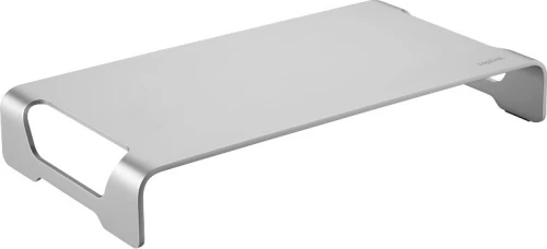 LogiLink Tabletop Monitor Riser, Aluminum, 400mm Long, Silver (BP0033)