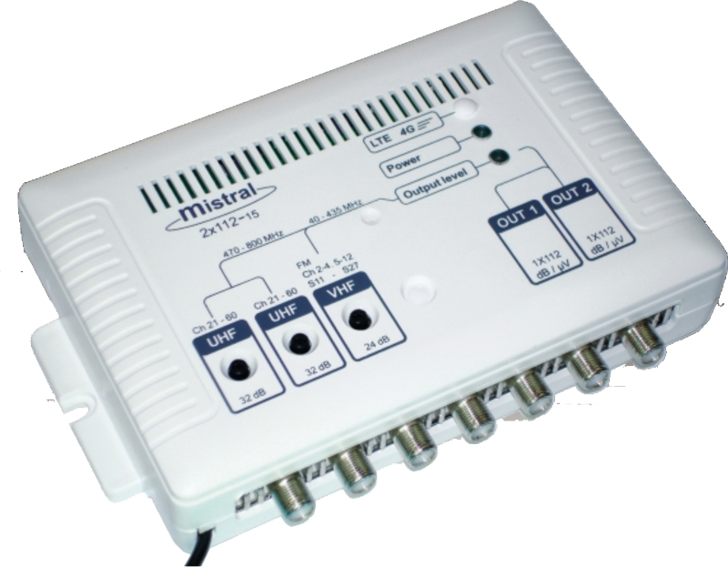 Ενισχυτής Kεντρικής Kεραίας Mistral 2x112 0246