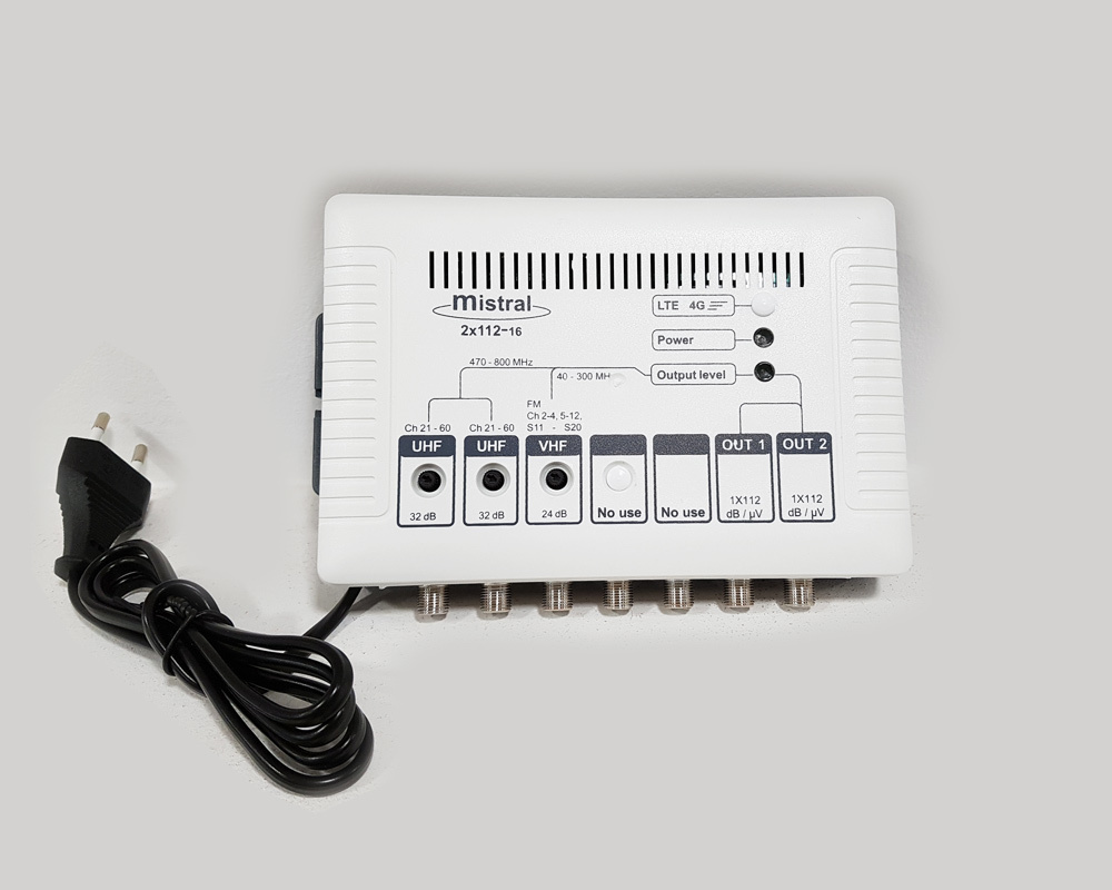 Ενισχυτής Kεντρικής Kεραίας Mistral 2x112 0246