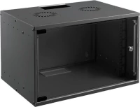 Mirsan Επιτοίχια καμπίνα Rack 9U (600x565x445) Μαύρο