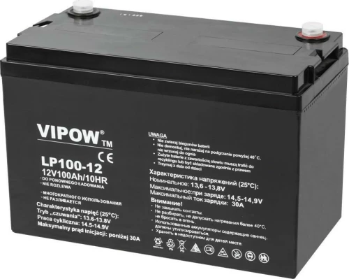 Vipow Μπαταρία Μολύβδου 12V 100AH BAT0225