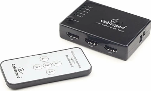 HDMI Switch Gembird 5 Port 4k + Τηλεχειριστήριο