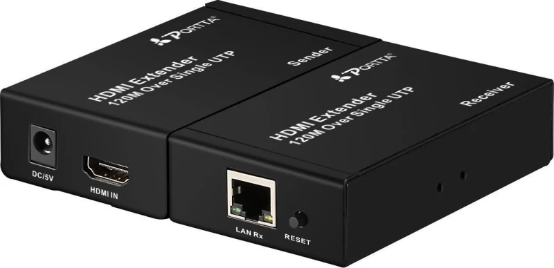 PORTTA HDMI Extender over Single UTP CAT5e or CAT6 Cable up to 120m Support 1080P & 3D