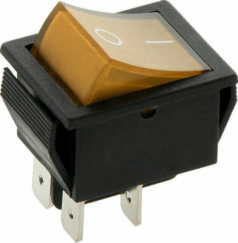 Διακόπτης με λαμπακι ΟN-OFF 250V 15A Πορτοκαλί