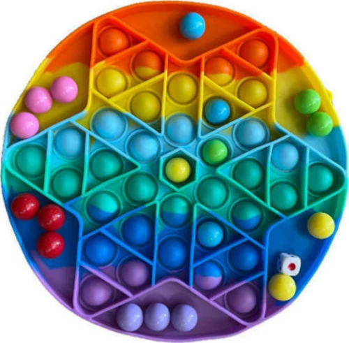 Push pop it Bubble Fidget Toy Stress Reliever ΣΤΡΟΓΓΥΛΟ ΜΙΚΡΟ ΕΠΙΤΡΑΠΕΖΙΟ