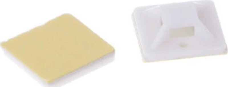 Νάιλον Στήριγμα Βάση Αυτοκόλλητο 20 x 20mm (10τμχ) (Λευκό) (OEM)