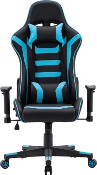Καρεκλα Gaming Fylliana Sar-1 Μαυρο-Μπλε Τεχνοδερμα 64*53*135