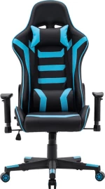 Καρεκλα Gaming Fylliana Sar-1 Μαυρο-Μπλε Τεχνοδερμα 64*53*135