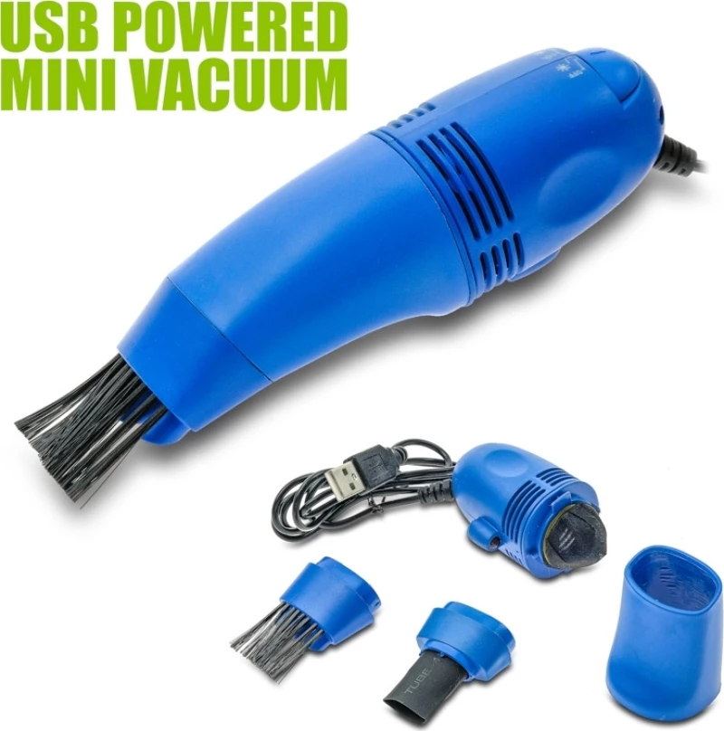 Ηλεκτρικό σκουπάκι πληκτρολογίου USB mini σε μπλέ χρώμα