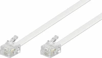 ATC Flat Τηλεφωνικό Καλώδιο RJ11 6P4C 10m Λευκό (05.005.0030)