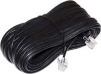 Flat Τηλεφωνικό Καλώδιο RJ11 6P4C 10m Μαύρο (10-100-0041Μ-Μ)