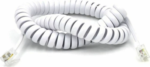 SM135-White/5m ΛΕΥΚΟ ΤΗΛ.ΣΠΙΡΑΛ 4P4C (5m)