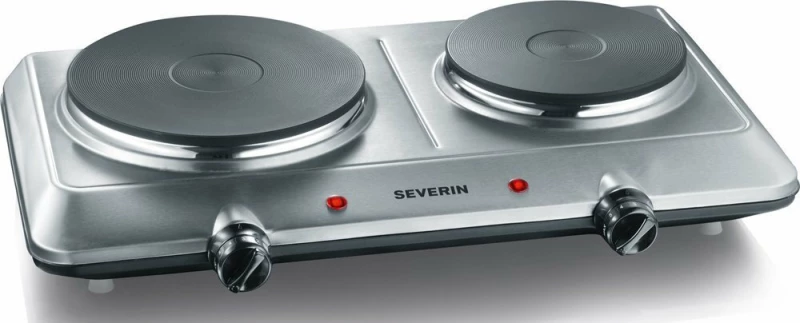 Severin DK 1014 Επιτραπέζια Εστία Εμαγιέ Διπλή Inox