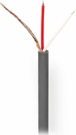 Nedis Καλώδιο Μικροφώνου 2x 0.125mm² 100m Γκρι (COTR15011GY100)