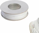 Eurolamp Flat Τηλεφωνικό Καλώδιο Ατερμάτιστο 1m Λευκό (147-13100)