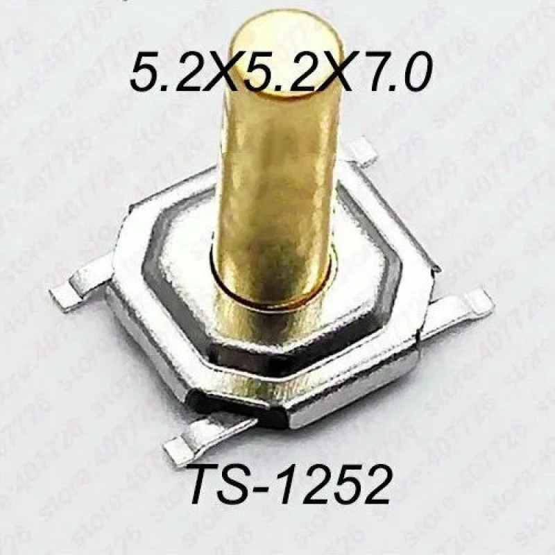 TS-1252 DIP Tact Μικροδιακόπτης 4 Pin DC 12V 0.5A (5.2x5.2x7.0mm) (OEM)
