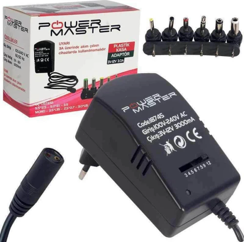 POWERMASTER 3V - 12V 3000mA ADAPTOR