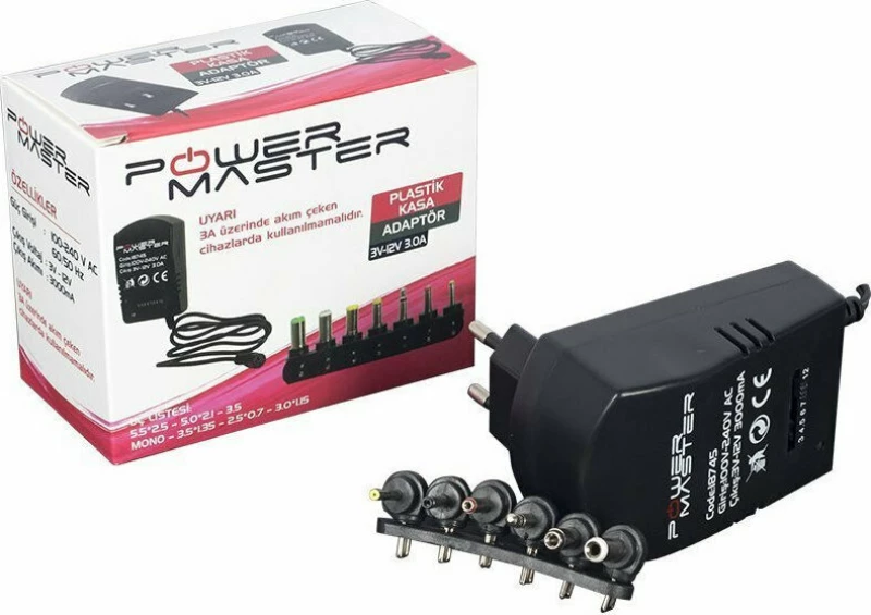 POWERMASTER 3V - 12V 3000mA ADAPTOR