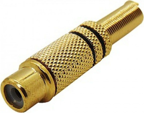 Rca Θηλυκο Καλωδιου Id5Mm Επιχρυσο Μαυρο Jt4025B (Tp2-021) Jyc Jkg