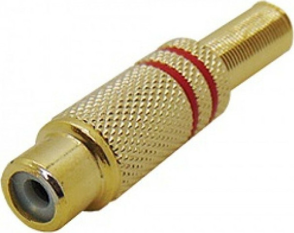 Rca Θηλυκο Καλωδιου Id5Mm Επιχρυσο Κοκκινο Jt4025R (Tp2-020) Jyc Jkg