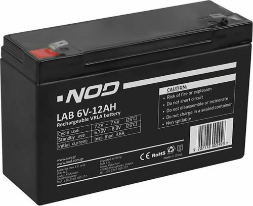 NOD LAB 6V12AH Lead Acid Battery