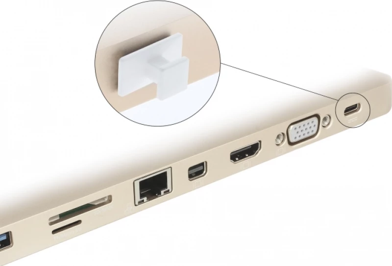 DeLock Dust Cover for USB Type-C female with big grip 10τμχ White (64097)