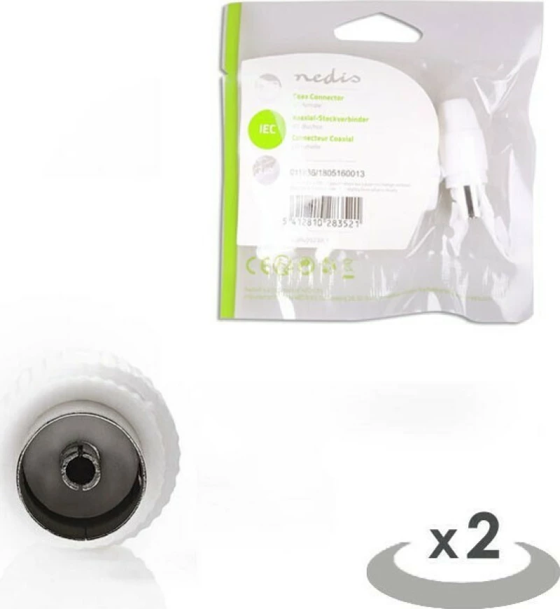 Nedis 2x Coaxial female (CSGP40923WT)