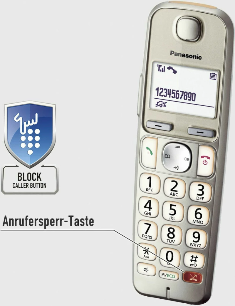 Panasonic KX-TGE260 Ασύρματο Τηλέφωνο με Aνοιχτή Aκρόαση Champagne