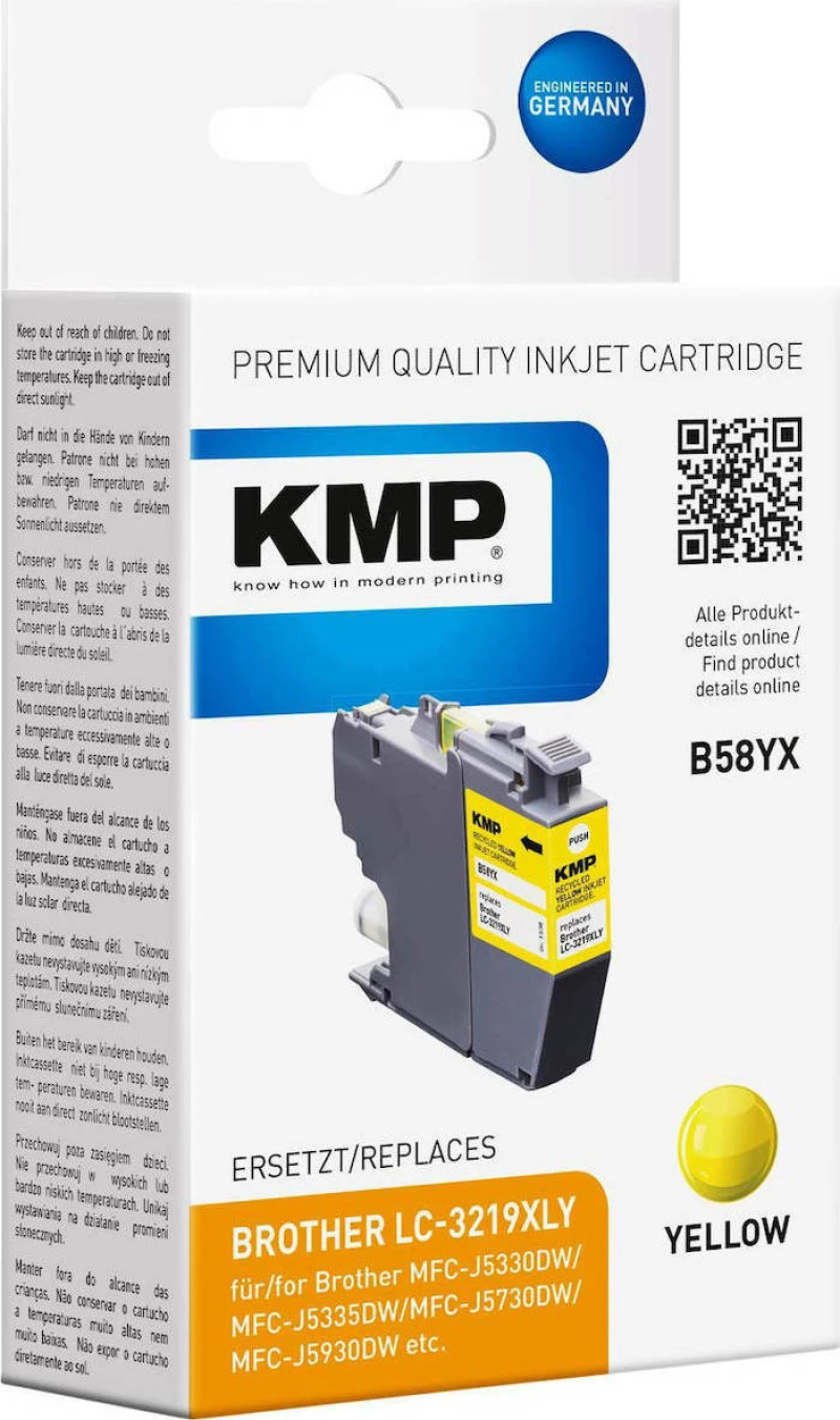 KMP B58YX Συμβατό Μελάνι Brother LC-3219XLY Κίτρινο