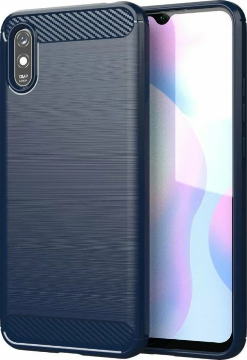 Hurtel Carbon Back Cover Σιλικόνης Μπλε (Redmi 9A)