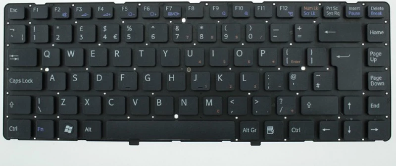UK Μαύρο Πληκτρολόγιο χωρίς Πλαίσιο για Sony Vaio VPC EA1C5E VPC EA1S1E VPC EA3S1E PCG 61211M (Oem) (Bulk)
