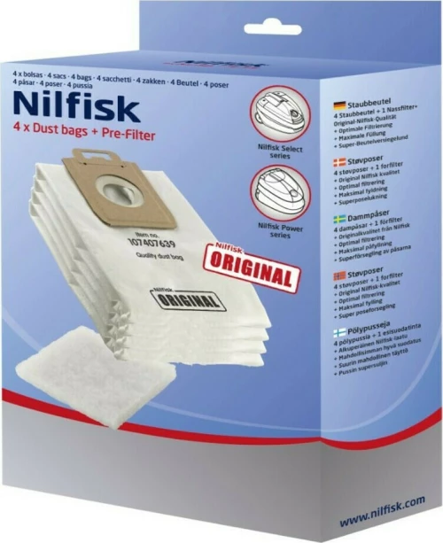 Nilfisk 107407639 Σακούλες Σκούπας 4τμχ
