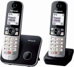 Panasonic KX-TG6852 Ασύρματο Τηλέφωνο Duo με Aνοιχτή Aκρόαση Μαύρο