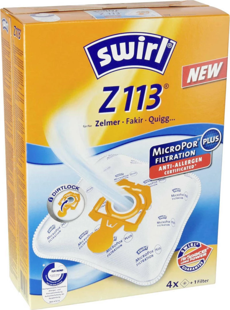 Swirl Z 113 MP Plus AirSpace Σακούλες Σκούπας 4τμχ