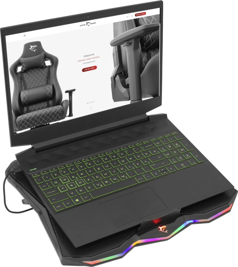 White Shark Glacier RGB Cooling Pad