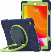 Tech-Protect X-Armor Back Cover Stand / Ανθεκτική Navy/Lime (iPad 2019/2020 10.2")