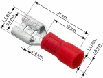 Ακροδέκτες με Μόνωση Θηλυκοί 6.3mm 100τμχ