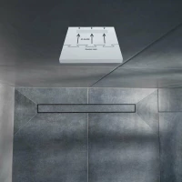 Σιφόνι δαπέδου με υγρομονωτική πλάκα KARAG CONFLUO BOARD 90x90 Χρυσό 24K -  !