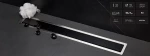 Karag Confluo 650 Premium Line Ευθύγραμμο Σιφώνι Δαπέδου 65 cm Black Glass