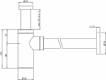 Σιφώνι Νιπτήρος Εμφανές Piccadilly Minimal Χρωμέ