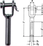 ΑΚΡΟ ΠΡΕΣΣΑΣ ΜΕ ΕΣΩΤΕΡΙΚΟ ΑΡΙΣΤΕΡΟ ΠΑΣΟ INOX A4 M8 OEM M8456
