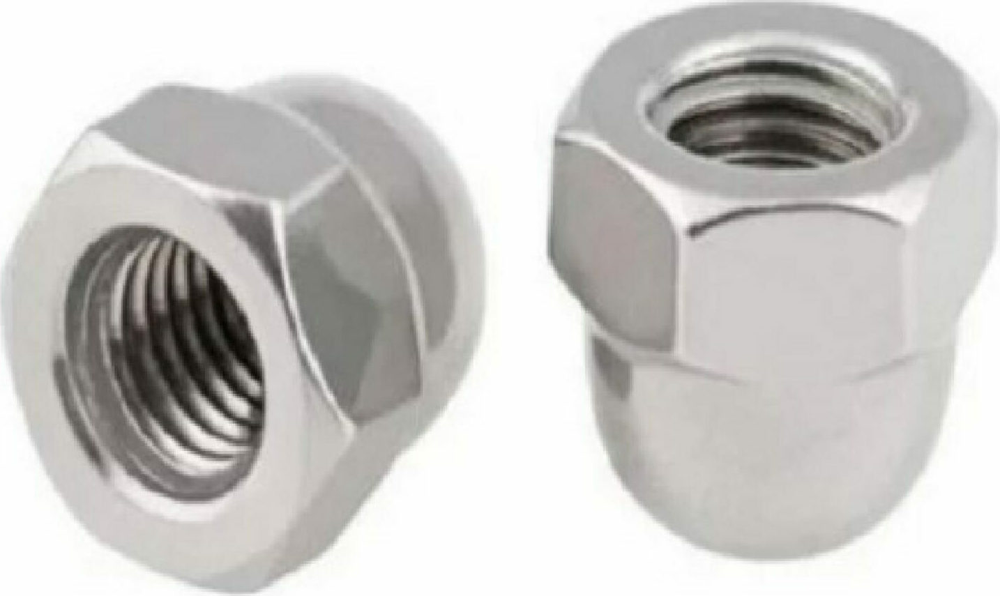 Περικόχλια - Παξιμάδια τυφλά DIN1587 Inox A2 - 100 τεμάχια m5 - DIN1587-3
